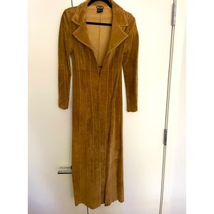 Tan Suede Duster Coat, S